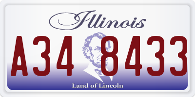 IL license plate A348433