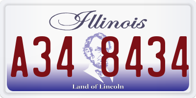 IL license plate A348434