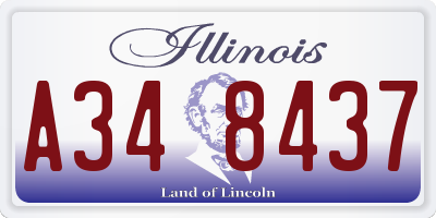 IL license plate A348437