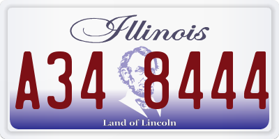 IL license plate A348444