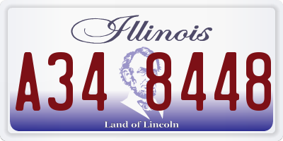 IL license plate A348448