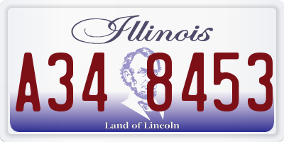 IL license plate A348453