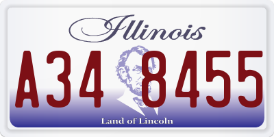 IL license plate A348455