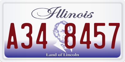 IL license plate A348457