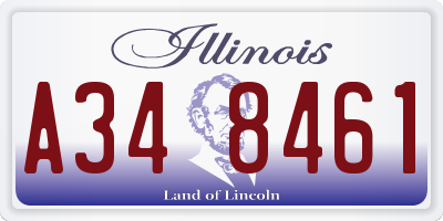 IL license plate A348461