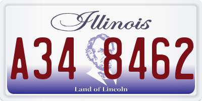 IL license plate A348462