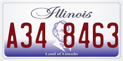 IL license plate A348463