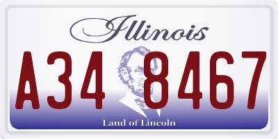 IL license plate A348467