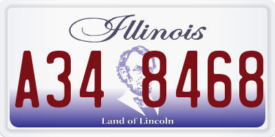 IL license plate A348468
