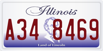 IL license plate A348469