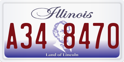 IL license plate A348470