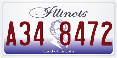 IL license plate A348472