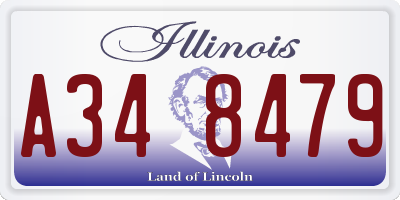 IL license plate A348479