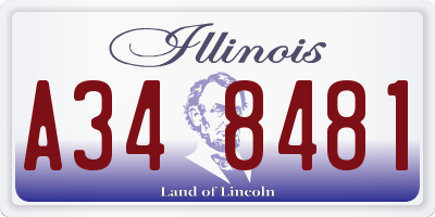 IL license plate A348481