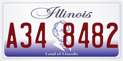 IL license plate A348482