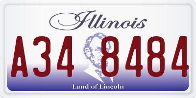 IL license plate A348484