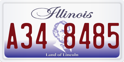 IL license plate A348485