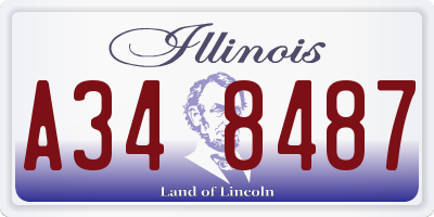 IL license plate A348487
