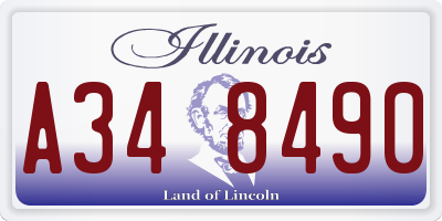 IL license plate A348490