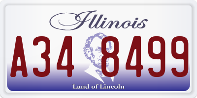 IL license plate A348499