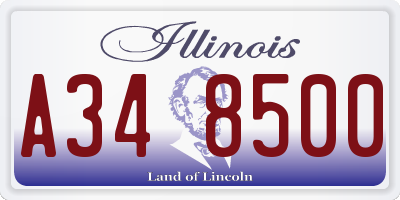 IL license plate A348500