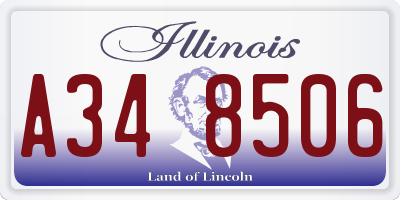 IL license plate A348506