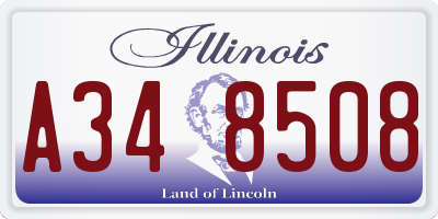 IL license plate A348508