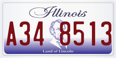 IL license plate A348513