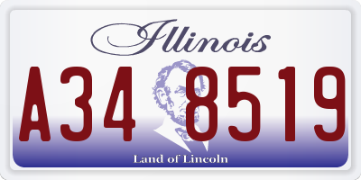 IL license plate A348519