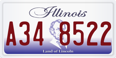 IL license plate A348522