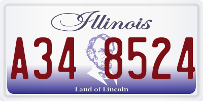 IL license plate A348524