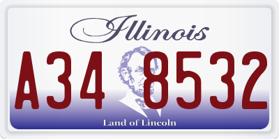 IL license plate A348532