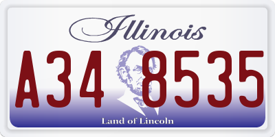 IL license plate A348535