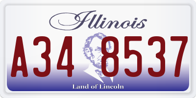 IL license plate A348537
