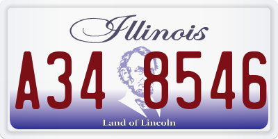 IL license plate A348546