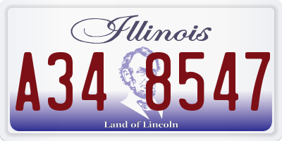 IL license plate A348547