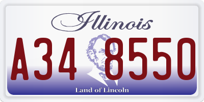 IL license plate A348550