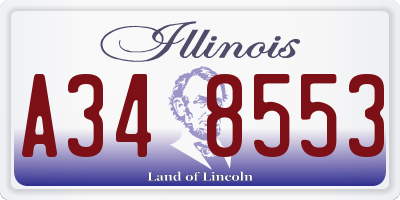 IL license plate A348553