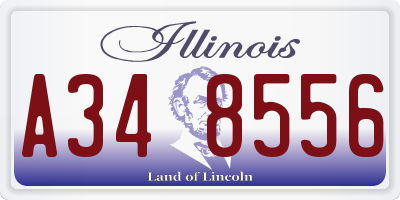 IL license plate A348556
