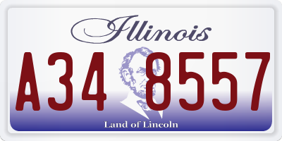 IL license plate A348557
