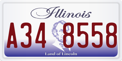 IL license plate A348558
