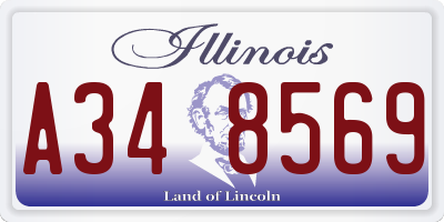 IL license plate A348569