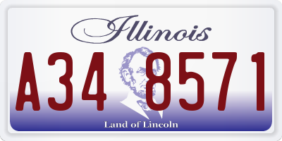 IL license plate A348571