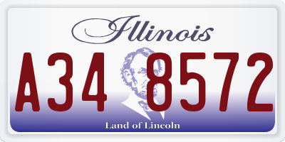IL license plate A348572