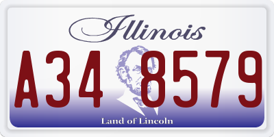 IL license plate A348579
