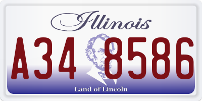 IL license plate A348586
