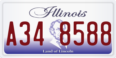 IL license plate A348588
