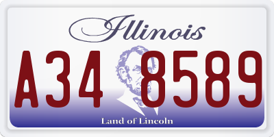 IL license plate A348589