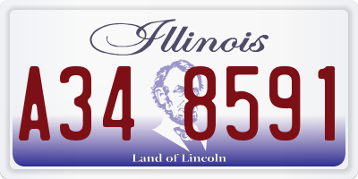 IL license plate A348591