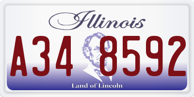 IL license plate A348592